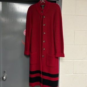 Like new Ralph Lauren red cardigan